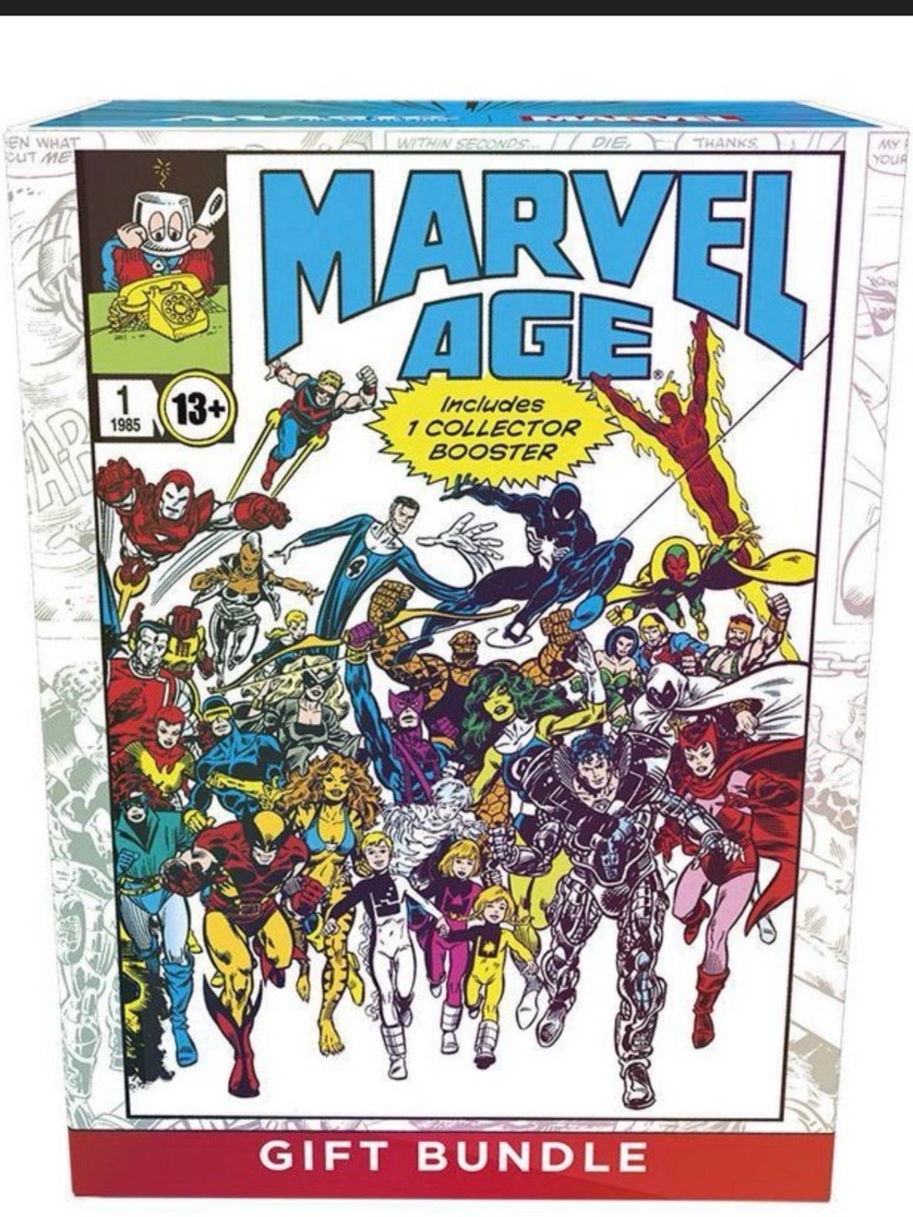 Marvel Age Gift Bundle - Blue, Red, Yellow Comic Art- collector booster set.